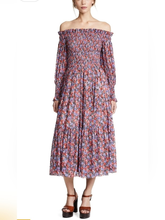 Dresses & Skirts - Rebecca Taylor Off-Shoulder Cosmic Floral Dress Size 4